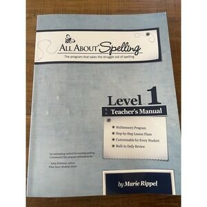 All About Spelling Level 1 Teacher's Manual Homeschool Curriculum Book